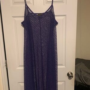 Body and Soul Purple Mesh Cover Up